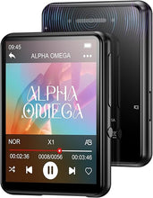 Load image into Gallery viewer, 128GB MP3 Player with Upgrade Bluetooth 5.3, HiFi Sound Shuffle Single Loop Music Player with HD Speaker, FM Radio, Voice Recorder, 2.4IN Full Touchscreen MP3 Ideal for Sport (Earphones Included)