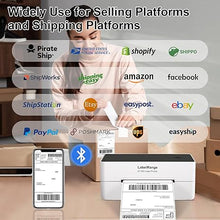Load image into Gallery viewer, Ecommerce Label Printer, Bluetooth Thermal Shipping Label Printer, 4x6 Thermal Printer Compatible with Android, iOS, Windows, Amazon, Ebay, Shopify, Etsy, USPS, Pirate Ship, Shippo