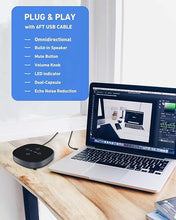 Load image into Gallery viewer, USB Speakerphone Microphone, Conference Speaker Omnidirectional Computer Mic, with 360º Voice Pickup, Touch-Sensor Buttons for Mute/unmute, Streaming, Call Speaker Skype, Webinar, Interview -(JV803)