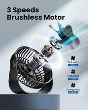 Load image into Gallery viewer, Gaiatop USB Desk Fan, 3 Speeds Strong Airflow, 5.5 Inch Portable 90° Rotate Quiet Cooling, Small Personal Table Fans for Bedroom Home Office Travel Black