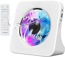Load image into Gallery viewer, Gueray Portable CD Player with Bluetooth, Desktop CD Music Players for Home Built-in Double HiFi Sound Speakers, Support AUX&USB Headphone Jack, FM Radio Boombox, LCD Screen Display for Kids Gift