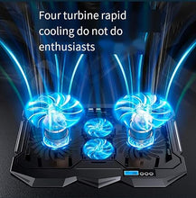 Load image into Gallery viewer, Laptop Cooling pad for Acer Aspire Nitro Swift Extensa TravelMate Series 13 14 15 16 17 inch Laptop, Laptop Cooler with 4 Fans, LCD Display Screen, 4 Height, 2 USB-A Port