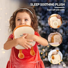 Load image into Gallery viewer, QANYI Kids Night Light Plushies, Funny Food Toast Bread Plush Cute Stuffed Alarm Clocks for Bedrooms, Cool Bedside Lamp Gifts for Women Kids 6 7 8 9 10 11 Year Old Girls