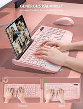 Load image into Gallery viewer, Wireless Keyboard and Mouse Combo - Full-Sized Ergonomic Keyboard with Wrist Rest, Phone Holder, Sleep Mode, Silent 2.4GHz Cordless Keyboard Mouse Combo for Computer, PC, Laptop, Mac, Windows -Trueque