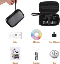 Load image into Gallery viewer, USB Digital Microscope 40X to 1000X, 8 LED Magnification Endoscope Camera with Carrying Case & Metal Stand, Compatible for Android Windows 7 8 10 11 Linux Mac