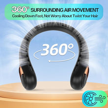 Load image into Gallery viewer, KIDEE Neck Fan, Portable Bladeless Neck Fans, Upgrade 360° Airflow, Super Quiet, 3 Speeds, 4000mAh Personal Wearable Neck Fan, Upgraded Cooling Air Volume USB Rechargeable Hands Free Fan