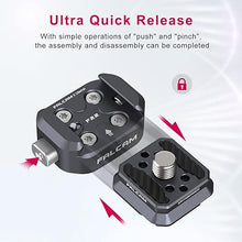 Load image into Gallery viewer, ULANZI F22 Quick Release Plate, Camera Mount Thread Adapter Seat Quick Setup Kit with 1/4" Screw to F22 QR System for Canon/Sony/Nikon Cameras/DJI/Moza Stablizers Switch Between Tripod/Monopod/Slider