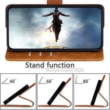 Load image into Gallery viewer, SUANPOT Compatible with iPhone 16 Pro Max 6.9" Wallet case with RFID Blocking Credit Card Holder,Flip Book PU Leather Protective Cover Women Men for Apple 16 Pro Max Phone case Light Coffee
