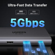 Load image into Gallery viewer, UGREEN Revodok Pro 210 Docking Station 10 in 1 USB C Dock Dual HDMI 4K@60Hz Single 8K@30Hz 100W PD 5Gbps USB C and USB A Data Ports Gigabit Ethernet, SD/TF Card Reader USB Hub Compatible for HP, Dell