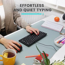 Load image into Gallery viewer, Perixx PERIBOARD-332 Wired Backlit USB Keyboard - Mini 11.22x4.57x0.83 Inches - Slim Scissor Keys with Big Font - White Illuminated LED - US English