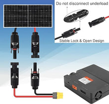 Load image into Gallery viewer, GELRHONR 4.9FT 12AWG Solar Connector to XT60 Female Extension Cable for Solar Panel RV Portable Power Station Solar Generator-1.5M 4.9Ft