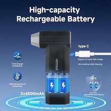 Load image into Gallery viewer, Electric Compressed Air Duster, 150000RPM Handheld Air Blower for Gift Replace-Compressed-Air-Cans Car-Keyboard Clean Kits, 8000mAh Rechargeable Dryer-Air-Blower Mini Turbo Jet Fan for Cleaning