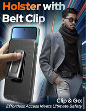 Load image into Gallery viewer, for Samsung Galaxy S25 Compatible with MagSafe Magnetic Heavy Duty Slide Hip Phone Cover with Kickstand for Galaxy S25 - Black & Green