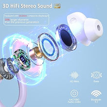 Load image into Gallery viewer, Wireless Earbuds Bluetooth Headphone Sport, Bluetooth 5.3 Earbud 3D HiFi Stereo Over Ear Buds, 48Hrs Earhooks Earphone with Noise Cancelling Mic, IP7 Waterproof Headset for Workout/Running/Gym, Purple