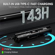 Load image into Gallery viewer, WUBEN L50 LED Flashlight Rechargeable, 1200 High Lumens Flash Light, Tactical Flashlight IP68 Waterproof with 5 Mode, EDC Handheld Flashlight for Home Camping Emergencies, Tool Gifts for Men
