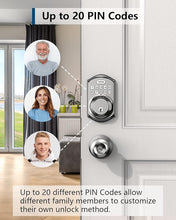 Load image into Gallery viewer, TEEHO TE001 Keyless Entry Door Lock with Keypad - Smart Deadbolt Lock for Front Door with 2 Keys - Auto Lock - Easy Installation - Satin Nickel