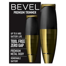 Load image into Gallery viewer, BEVEL Beard Trimmer for Men - Gold Edition Cordless Trimmer, 8 Hour Rechargeable Battery Life, Tool Free Adjustable Zero Gapped Blade, Barber Supplies, Mustache Trimmer
