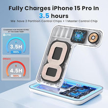 Load image into Gallery viewer, WAITIEE Wireless Charger 3 in 1, 15W Fast Charging Station for Apple Watch 10/9/8/Ultra 2/Ultra/SE/7/6/5/4/3/2, for AirPods 3/2/1/Pro for iPhone 16/15/14/13 /Plus/Pro/Pro Max/12/11(White)