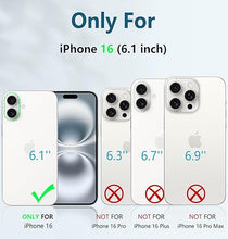 Load image into Gallery viewer, FNTCASE for iPhone 16 Phone Case: for iPhone 16 case with Kickstand Shockproof Military Grade Protective Cover - Dual Layer Full Protection Sturdy Matte Textured Drop Proof - 6.1 Inch Black