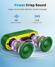 Load image into Gallery viewer, LENRUE Bluetooth Speakers, Waterproof Portable Speakers with TWS, 24 Playtime, Stereo Sound, Wireless for Home Shower Pool Beach Outdoor (Green)
