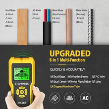 Load image into Gallery viewer, Stud Finder Wall Scanner, Upgraded 6 in 1 Electronic Stud Detector Sensor with LCD Display & Audio Alarm for Wood Metal AC Live Wire Detection, Joist Pipe, Copper Tube Tester