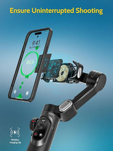 Load image into Gallery viewer, Gimbal Stabilizer for Smartphone, Gimbal w/Wireless Charging iPhone Gimbal for iPhone 15 Pro Max/Android Foldable 3-Axis Handheld Phone Gimbal for Video Recording Face Tracking-Smart X Pro