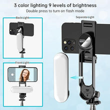 Load image into Gallery viewer, Stable Selfie Stick Tripod with Fill Light, 44 Inch Extendable Selfie Stick with Wireless Remote and Tripod Stand 360 Rotation for iPhone 15/14/13/12/11 Pro/XS Max/XS/XR/X/8/7, Samsung and Smartphone