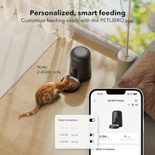 Load image into Gallery viewer, PETLIBRO Automatic Cat Feeder, Wi-Fi Rechargeable Cat Food Dispenser Battery-Operated with 30-Day Life, AIR 2.4G Wi-Fi Timed Pet Feeder for Cat & Dog, 2L Auto Cat Feeder, Black
