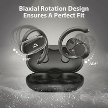 Load image into Gallery viewer, 1Mii Open Ear Headphones, Wireless Sports Earbuds 60 Hours Long Playtime with Charging Case, Snug Fit Bluetooth Earbuds with Rotatable Ear Hooks, ENC Clear Calls Premium Sound IPX4 Waterproof ?Black?