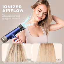 Load image into Gallery viewer, YAPOY Professional Hair Dryer with Diffuser Fast Drying 200 Million Ionic Blow Dryer with 110, 000 RPM High-Speed No Heat Damage Intelligent Thermo-Control Low Noise, Blue