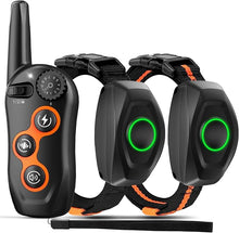 Load image into Gallery viewer, Dog Training Collar for 2 Dogs, IPX7 Waterproof Dog Shock Collar with Remote Control Range 1300ft, 3 Training Modes, Beep, Vibration, Shock, Rechargeable Shock Collar for Large Medium Small Dogs