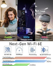 Load image into Gallery viewer, 5400Mbps PCIE WiFi Card Intel 6E Chipset (6GHz&5Ghz&2.4GHz) PCIe WiFi Card BT 5.2, WiFi Adapter mit OFDMA, Ultra-Low Latency, Windows 10/11 (64bit)