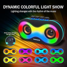 Load image into Gallery viewer, Magnavox MMA3998 Portable Bluetooth Speaker with RGB Lights | Bluetooth 5.0 | USB and TFT Playback | 6 watts of Crystal Clear Sound | Dynamic Light Show