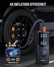 Load image into Gallery viewer, Tire Inflator Portable Air Compressor, 160PSI Air Pump for Car Tires, 4X Fast Inflation Air Compressor with Tire Gauge Pressure, Tire Pump with LED for Car Motor Bike Ball