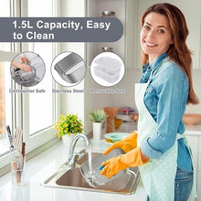 Load image into Gallery viewer, Vabaso Electric Lunch Box Food Heater, 80W Electric Heating Lunch Boxes Lunch for Car/Men/Adults/Home/Work, 1.5L Removable 304 Stainless Steel Container, 110V/12V/24V, with Fork & Spoon