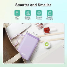 Load image into Gallery viewer, Nelko Label Maker Machine with Tape, P21 Bluetooth Label Printer, Wireless Mini Label Makers with Multiple Templates for Organizing Office Home, Purple