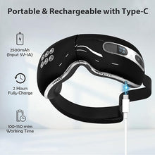 Load image into Gallery viewer, Fmalve Eye Massager with Heat and Cooling for Migraines, Dry Eyes, Heated Eye Mask Massager Improve Sleeping - Great Gifts for Fathers (Black)