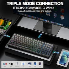 Load image into Gallery viewer, AULA F99 Pro Wireless Mechanical Keyboard,Gasket Hot Swappable Custom Keyboard,RGB Backlit,Pre-lubed Linear Switches,Side Printed PBT Keycaps,2.4GHz/USB-C/BT5.0 Mechanical Gaming Keyboard