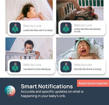 Load image into Gallery viewer, Baby Eye Smart Baby Monitor & Floor Stand, Zero Wearables, Sensor-Free Sleep Breathing Motion Tracker, Cry Detection, Night Vision, 2-Way Audio, AI Monitoring, WiFi Baby Monitor Camera with Phone App