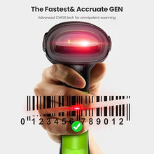 Load image into Gallery viewer, Eyoyo 2D QR Industrial Barcode Scanner with Wireless Charging Stand, Rugged Heavy Duty & IP65 Waterproof 3-in-1 Bluetooth &Wireless&USB Hands-Free Barcode Reader for Laptop Desktop Tablet Android