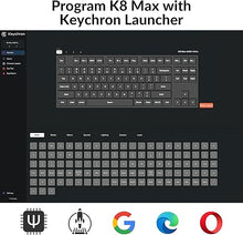 Load image into Gallery viewer, Keychron K8 Max TKL Mechanical Keyboard Wireless, 87 Keys QMK 2.4 GHz/Bluetooth 5.1/Wired Connection, White Backlit with Programmable Keychron Super Banana Switch for macOS Windows Linux