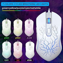 Load image into Gallery viewer, Gaming Keyboard and Mouse Combo, K1 RGB LED Backlit Keyboard with 104 Key for PC/Laptop(White)