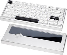 Load image into Gallery viewer, WOBKEY Rainy 75 CNC Aluminum HMX/JWK/Cocoa Switches Triple-Mode Connectivity Mechanical Keyboard with Superior Acoustics, RGB/PP/Mirrored Glass/3500mAh/Violet Switch (Standard - Silver)