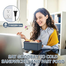 Load image into Gallery viewer, Electric Lunch Box for Adults, 1.8L Heated LunchBox for Adults for Car Truck, 12V/24V/110V/220V Portable Food Warmer Lunch Box,100W Heating Lunchbox for Work with Lunch Tote