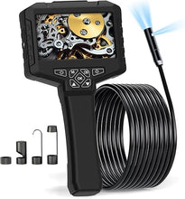 Load image into Gallery viewer, Dual Lens Borescope Camera with Light, Industrial Endoscope Camera with Light 4.3" IPS Screen, Inspection Camera Waterproof, Sewer Drain Plumbing Pipe Snake Camera, Gadgets for Men - 16.5ft, 32GB