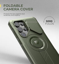 Load image into Gallery viewer, Dexnor for Samsung Galaxy S25 Ultra Case with Camera Cover & Adjustable Kickstand & Built-in Screen Protector, Magnetic Rugged Shockproof Bumper Cases Heavy-Duty Protective Cover (2025),Army Green