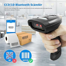 Load image into Gallery viewer, NETUM Bluetooth Barcode Scanner, Compatible with 2.4G Wireless & Bluetooth Function & Wired Connection, Connect Smart Phone, Tablet, PC, CCD Bar Code Reader Work with Windows, Mac,Android (NT-1228BC)