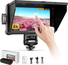 Load image into Gallery viewer, VILTROX DC 550 5.5" Camera Field Monitor for DSLR Touchscreen Camera Monitor 4K with Sunshade Hood Video Monitors for Sony Canon Nikon 3D LUT HDR 4K HDMI in and Out Exposure Focus Assist Waveform