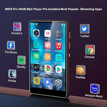 Load image into Gallery viewer, 80GB Music Player, Mp3 & Mp4 Player with Bluetooth and WiFi with 4" IPS Touch Screen Digital Audio Players, M503 Pro Spotify Player with Amazon Music, Audible, Chrome Browser, Support Up 512GB