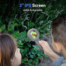 Load image into Gallery viewer, TOMLOV P10 Microscope for Adults Kids, Portable 100X Illuminated Jewelers Loupe, Handheld Coin Magnifier with Light for Collectors, Pocket Trichome Magnifying Glass, Digital Microscope with 2" Screen